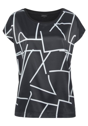 LAURA SCOTT Shirtbluse aus glänzendem Satin mehr Fabrik Onlineshop