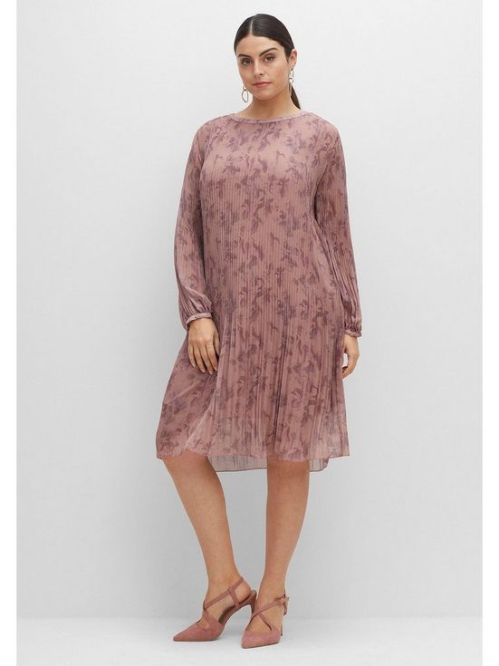 SHEEGO Chiffonkleid Große Größen mit Plisseefalten, blickdicht gefüttert mehr Rabatt