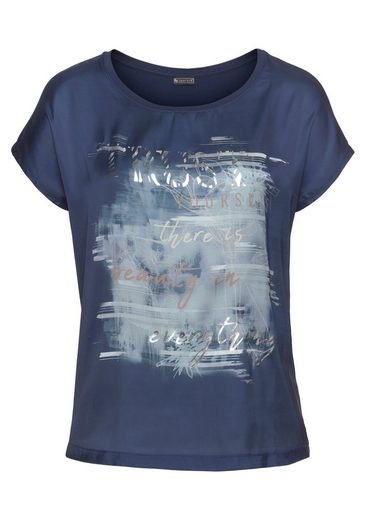 LAURA SCOTT Shirtbluse aus Satin mit dezentem Aufdruck mehr Online Shopping