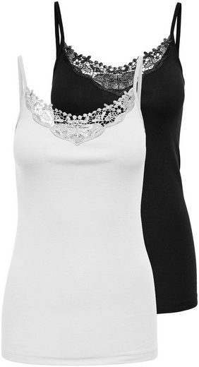 ONLY Spitzentop ONLKIRA LACE SINGLET 2PACK NOOS 2er-Pack mehr Große Rabatte