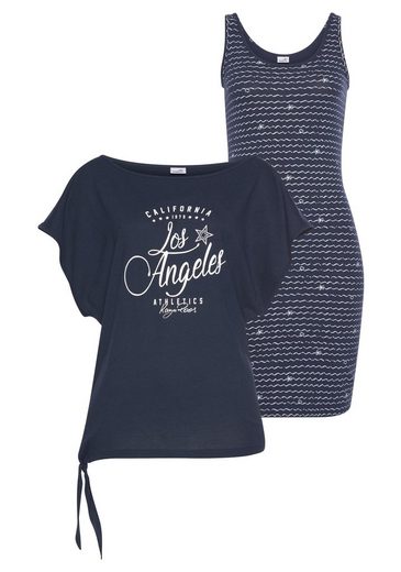 KANGAROOS Jerseykleid (2-tlg) im Set mit oversize Shirt zum Knoten mehr Bis zu 65% Rabatt