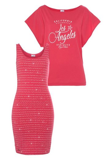 KANGAROOS Jerseykleid (2-tlg) im Set mit oversize Shirt zum Knoten mehr Bis zu 65% Rabatt