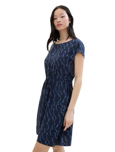 TOM TAILOR DENIM Druckkleid im Midi-Look und mit Eingrifftaschen mehr 50% Rabatt mit kostenlosem Versand