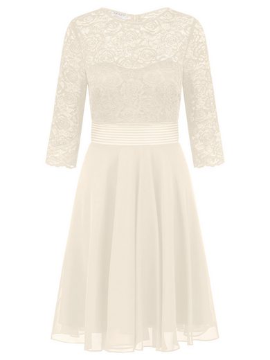 APART Cocktailkleid im Materialmix aus weicher elastischer Spitze und Chiffon mehr Auslauf
