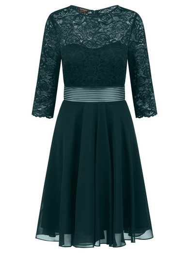 APART Cocktailkleid im Materialmix aus weicher elastischer Spitze und Chiffon mehr Auslauf