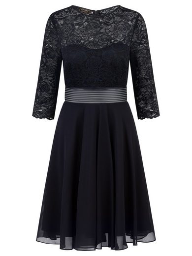 APART Cocktailkleid im Materialmix aus weicher elastischer Spitze und Chiffon mehr Auslauf