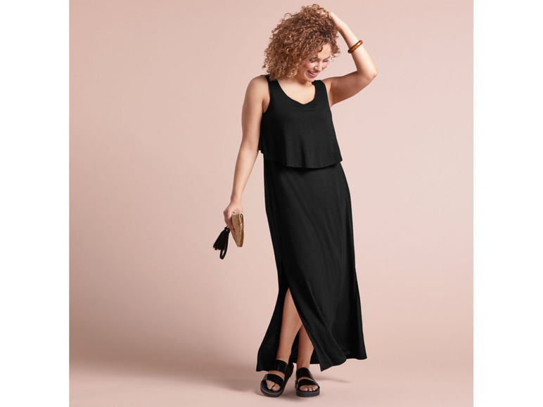esmara® Damen Maxikleid mit langen Seitenschlitzen Online Shopping