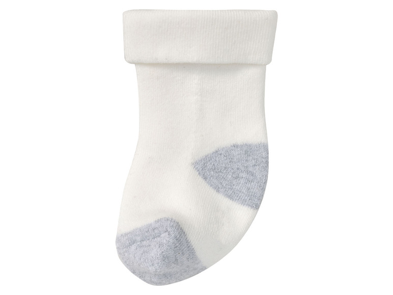 lupilu® Baby Thermo-Socken, 5 Paar, mit hohem Baumwollanteil, weiß/grau Kostenlose Rückgabe