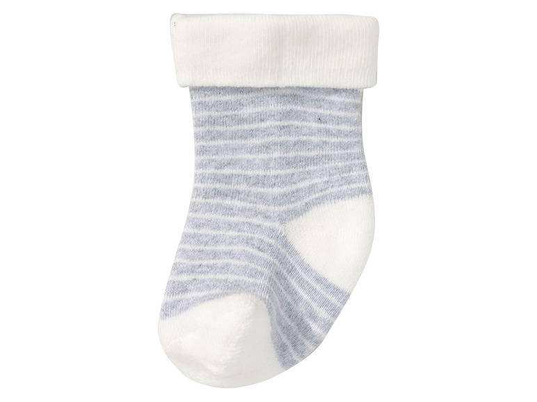 lupilu® Baby Thermo-Socken, 5 Paar, mit hohem Baumwollanteil, weiß/grau Kostenlose Rückgabe