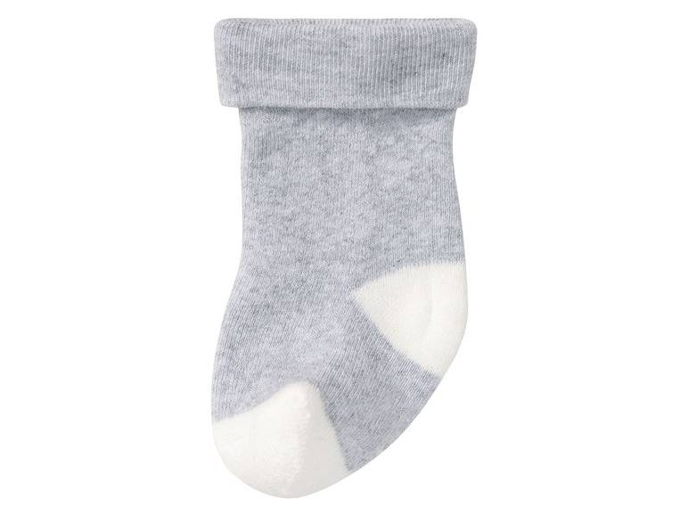 lupilu® Baby Thermo-Socken, 5 Paar, mit hohem Baumwollanteil, weiß/grau Kostenlose Rückgabe