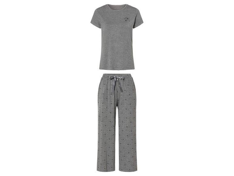 esmara® Damen Pyjama in moderner 7/8-Culotte-Passform Bis zu 50% Rabatt