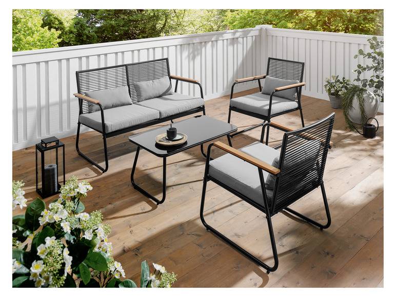 LIVARNO home Garten Loungeset, 4-teilig Günstig kaufen