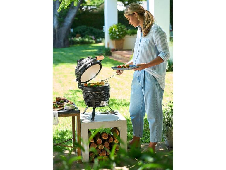 GRILLMEISTER Holzkohle Keramikgrill, Ø 26,5 cm Großer Ausverkauf