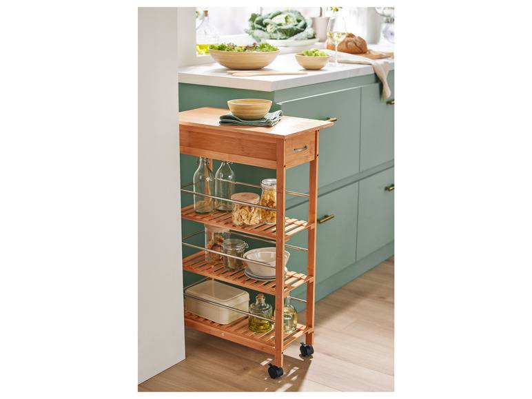 LIVARNO home Küchen-Nischenwagen Bambus, mit Schublade Flash Sale