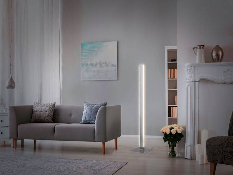 LIVARNO home LED-Stehleuchte in Mattnickel-Optik Osterangebot