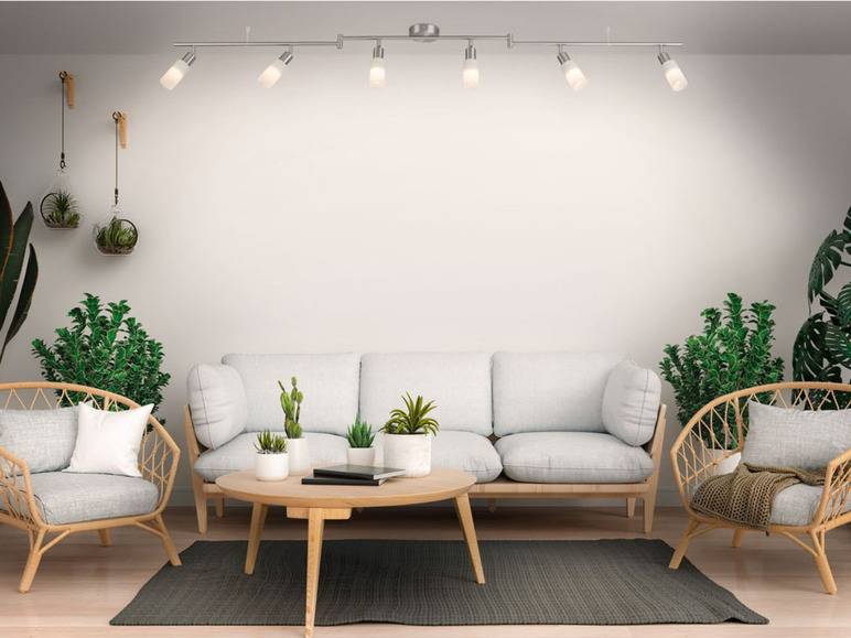 LIVARNO home LED-Deckenleuchte, schwenkbare Arme, 6 LEDs Kauf eins, bekomm eins gratis