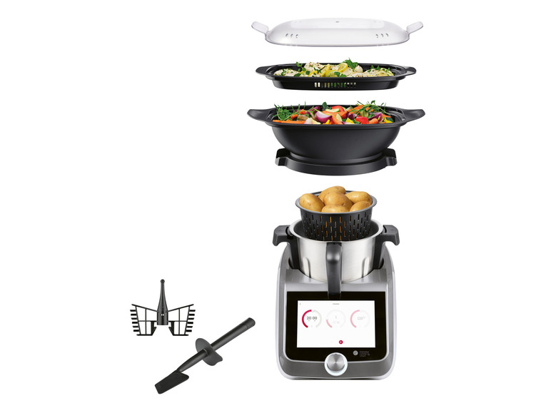 SILVERCREST® KITCHEN TOOLS Monsieur Cuisine Smart SKMS 1200 B1 Titanium Tiefpreis
