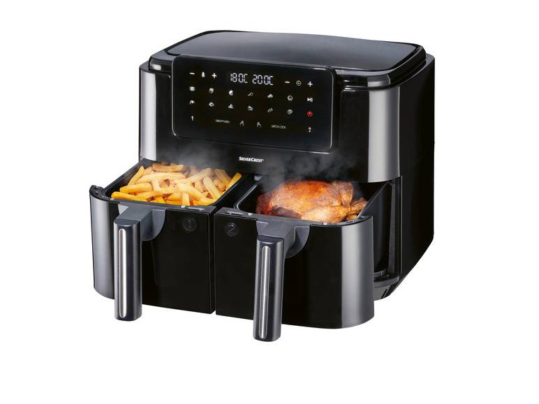 SILVERCREST® KITCHEN TOOLS Doppelzonen Heißtluftfritteuse »A1 SHLFDD 2400«, 2200–2600 W Outlet