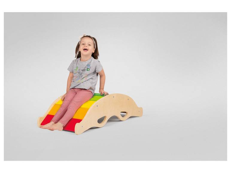 Playtive Holz Balancewippe, in Regenbogenfarben Fabrik Onlineshop