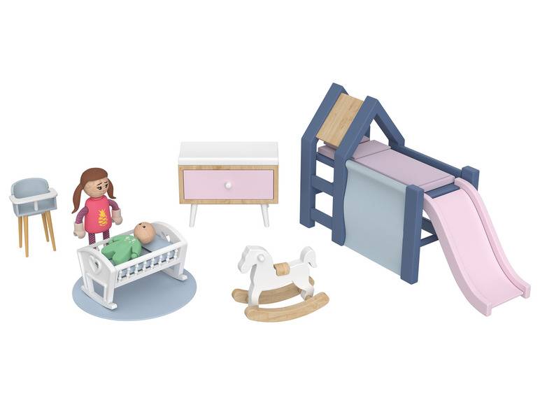 Playtive Puppenhaus-Möbel / Biegepuppen, aus Echtholz und robustem Kunststoff Weihnachtsangebot