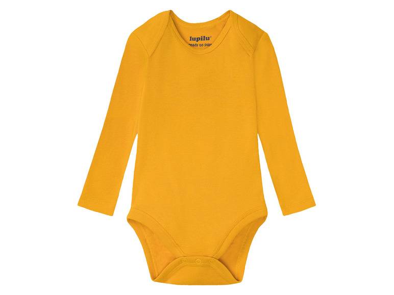 lupilu® Baby Bodies, langarm, 5 Stück, aus reiner Bio-Baumwolle Muttertagsangebot