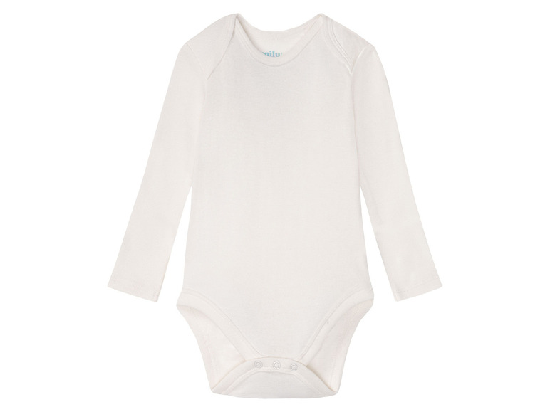 lupilu® Baby Bodies, langarm, 5 Stück, aus reiner Bio-Baumwolle Muttertagsangebot