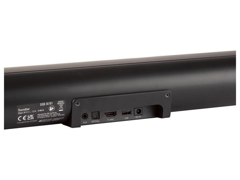 SILVERCREST® Soundbar Stereo 2.0 »SSB 30 B1«, 2x 15 W RMS Riesige Ersparnisse