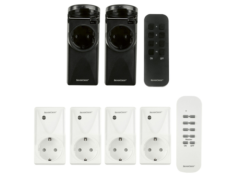 SILVERCREST® Funksteckdosen-Set, mit Fernbedienung, 5-/ 3-teilig Zeitbegrenzte Promotion