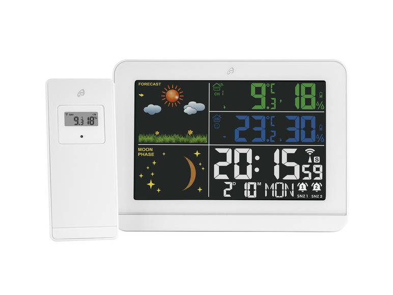 AURIOL® Funkwetterstation, mit Farbdisplay Begrenzt auf 3 Tage