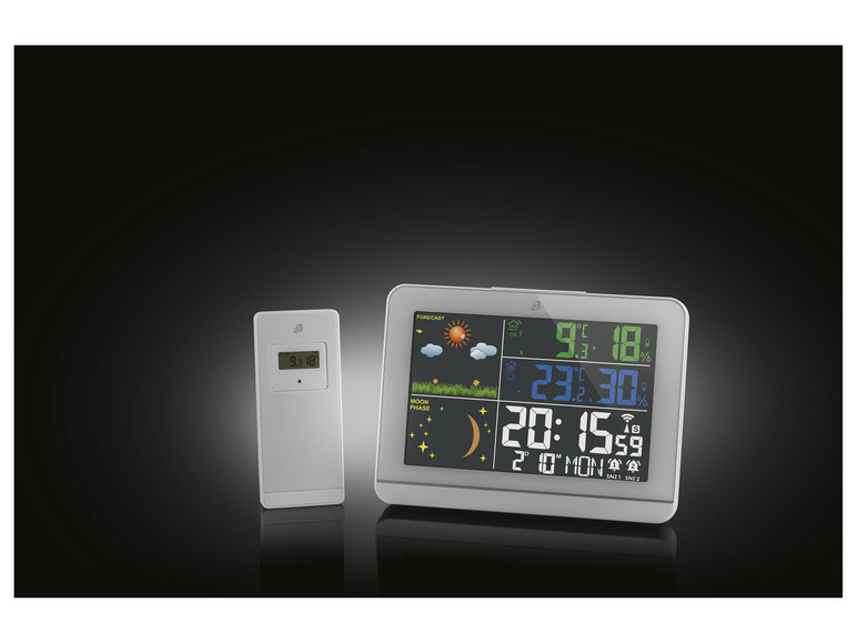 AURIOL® Funkwetterstation, mit Farbdisplay Begrenzt auf 3 Tage