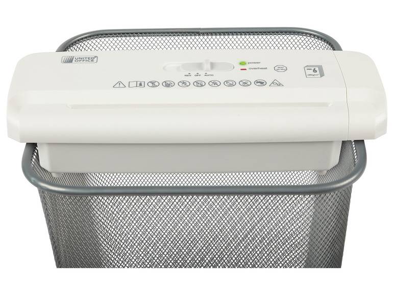 UNITED OFFICE® Aktenvernichter-Papierkorbaufsatz, 6 Blatt A4, mit ausziehbarem Teleskoparm Black Friday Preise