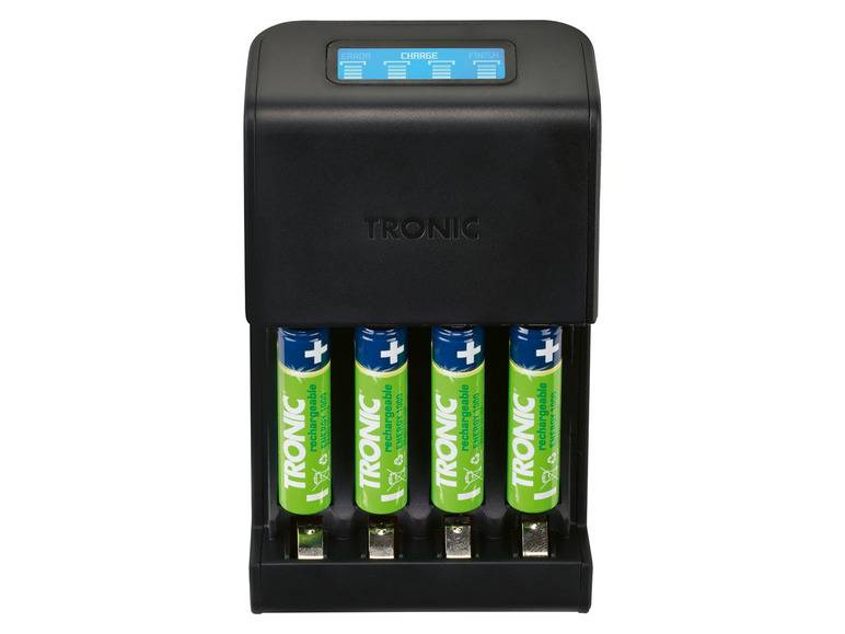 TRONIC® Akku Ladegerät mit LCD Ladeanzeige zollfrei
