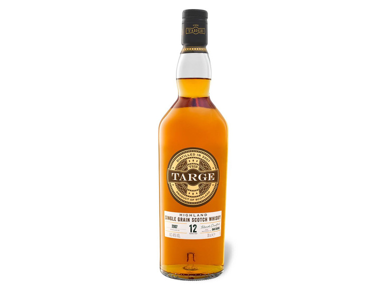 The Targe Highland Single Grain Scotch Whisky 12 Jahre mit Geschenkbox 40% Vol Räumungsverkauf