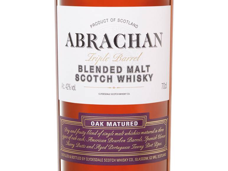 Abrachan Triple Barrel Blended Malt Scotch Whisky 42 % Vol Super Rabatt