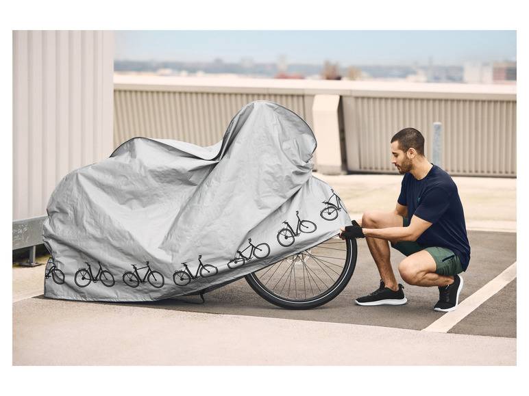 CRIVIT Fahrradabdeckung, wasserresistent, mit Kordelzug und Klickverschluss Limitierter Zeitrabatt