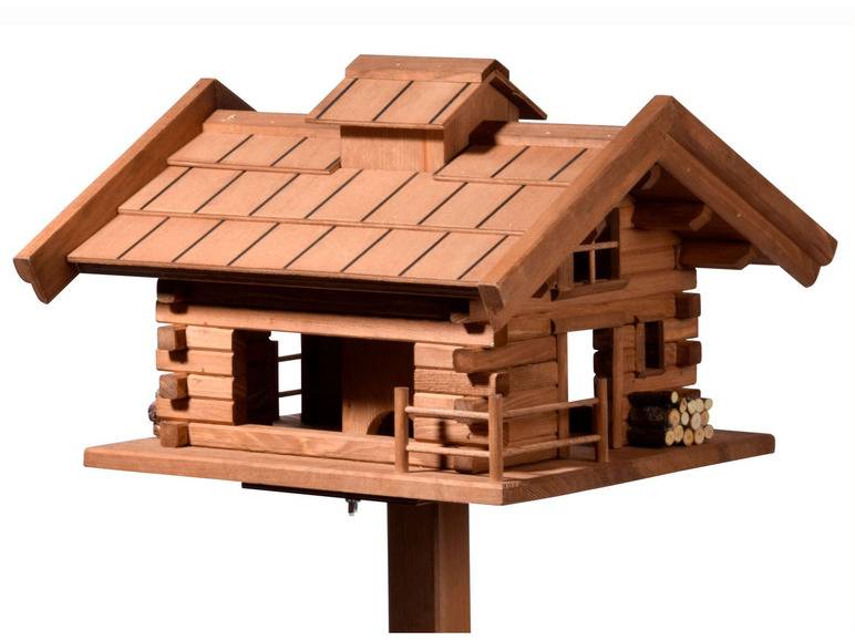 dobar Vogelfutterhaus »Tirol«, inkl. Standfuß, H 117 cm, aus Holz Räumungsverkauf