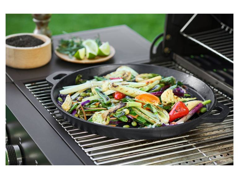 GRILLMEISTER Gusseiserne Grillplatte/ Grillpfanne Fabrikverkauf