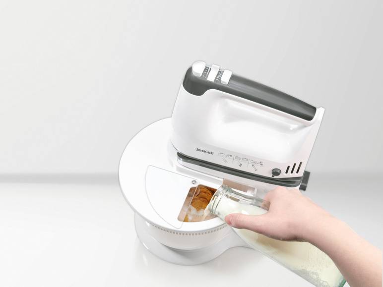 SILVERCREST® KITCHEN TOOLS Handmixer SHMS 300 C2 mit Schüssel und Spritzschutz Günstig kaufen