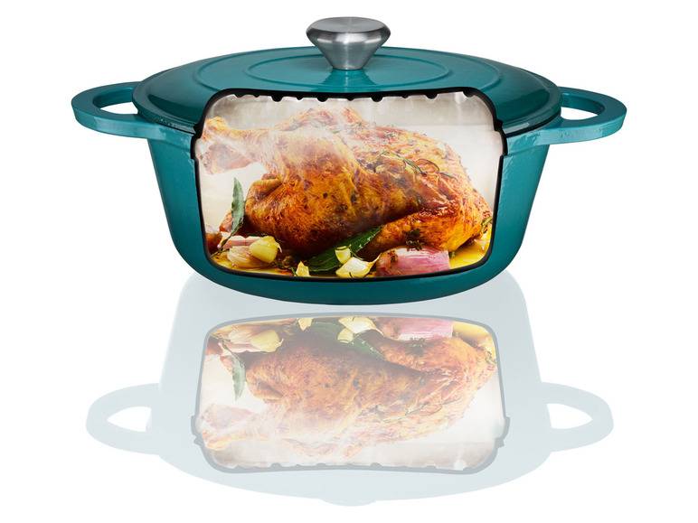 ERNESTO® Gusseisen-Bräter, oval Ø 25 cm VIP-Rabatte
