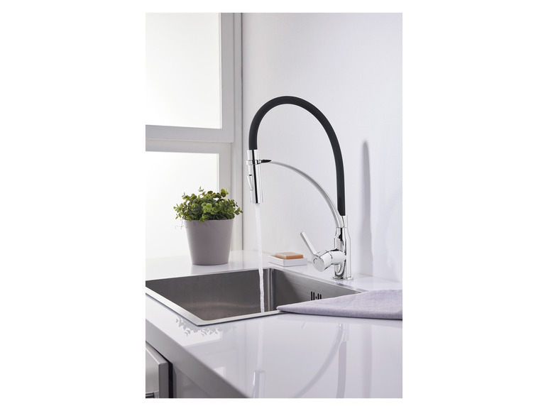 LIVARNO home Küchenarmatur mit Spiralfeder / Gummischlauch Letzte 2 Tage