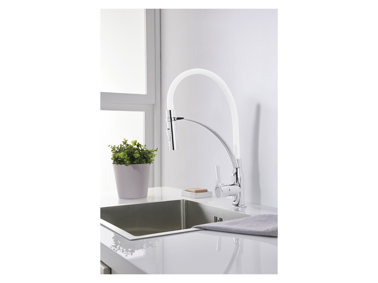 LIVARNO home Küchenarmatur mit Spiralfeder / Gummischlauch Letzte 2 Tage