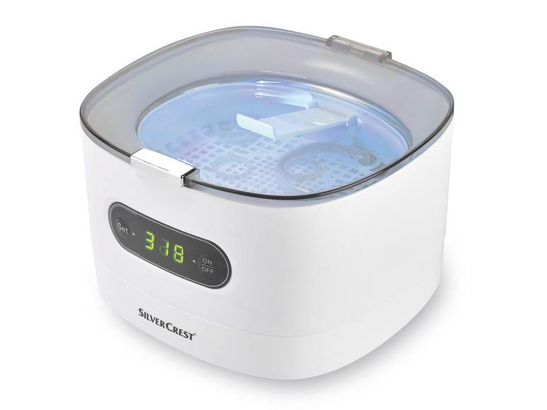 SILVERCREST® Ultraschall-Reinigungsgerät »SUR 48 D5«, weiß Sonderangebot der Fabrik