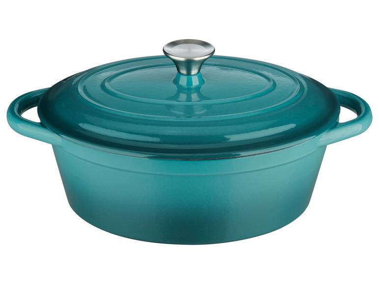 ERNESTO® Gusseisen-Bräter, Oval Ø 29 cm Bis zu 55% Rabatt
