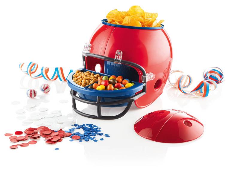 ERNESTO® Snackhelm, Football-Helm-Optik, herausnehmbare Behälter Riesige Rabatte