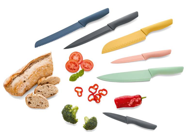 ERNESTO® Messer-Set, mit Klingenschutz, 6 Stück 50% Rabatt mit kostenlosem Versand