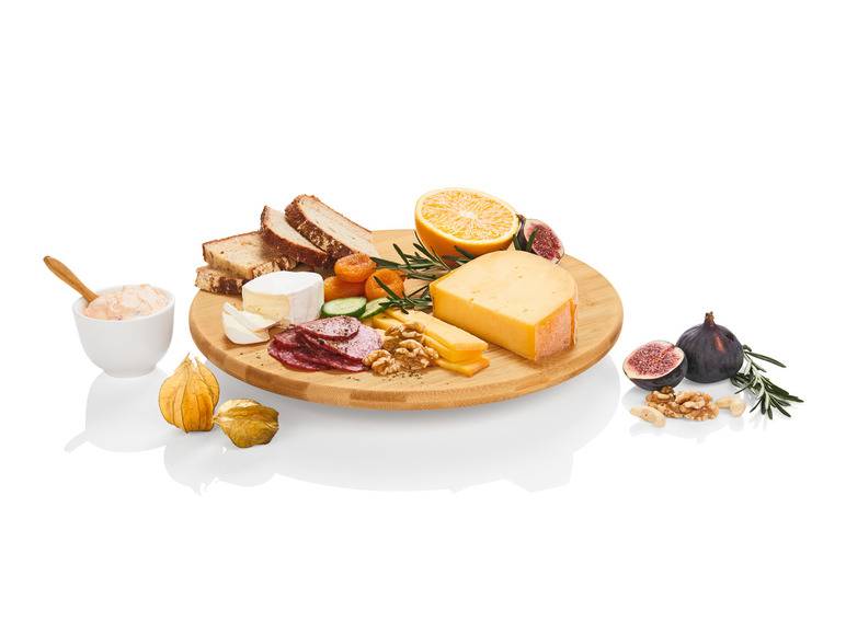 ERNESTO® Käseglocke \ Dreh- und Servierplatte \ Käse-Schneidebrett, hohe Schnittfestigkeit Speichern exportieren