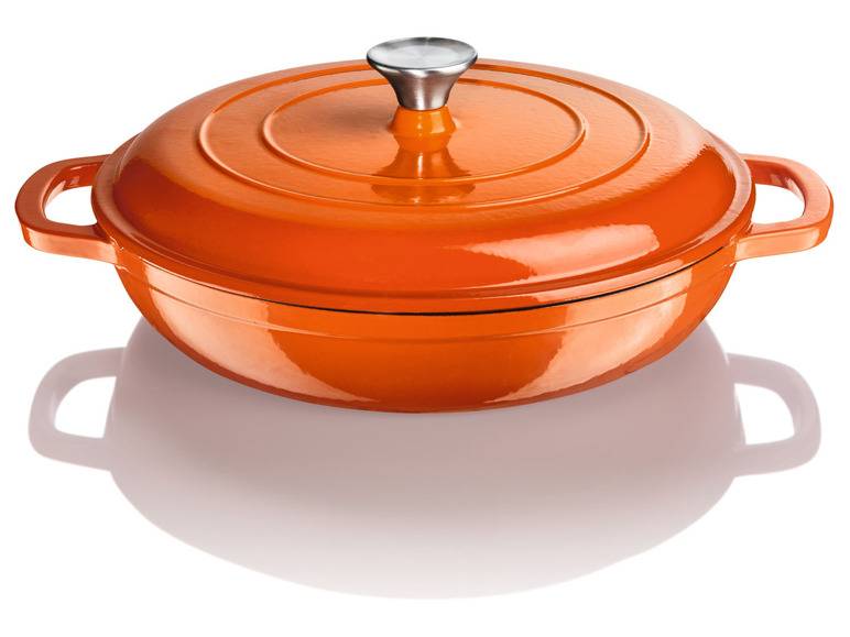 ERNESTO® Gusseisen-Servierpfanne, Ø 30 cm, mit Drop-System Im Verkauf