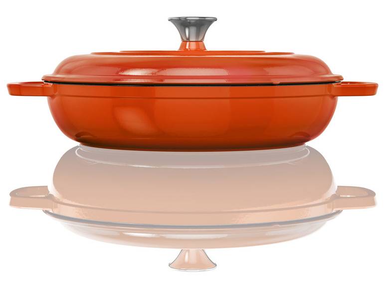 ERNESTO® Gusseisen-Servierpfanne, Ø 30 cm, mit Drop-System Im Verkauf
