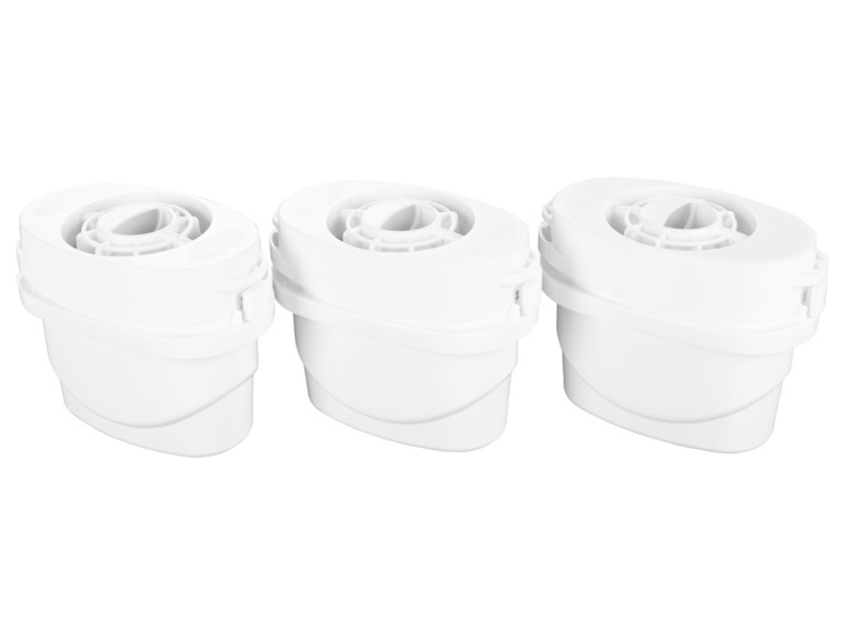 LIVARNO home Wasserfilter-Kartuschen, 3 Stück inkl. Adapter für Brita-Wasserkaraffen Osterangebot