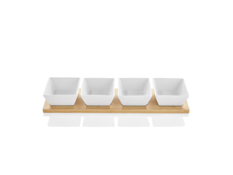 ERNESTO® Dipschalen-Set, mit praktischem Bambus-Serviertablett Sonderangebot der Fabrik